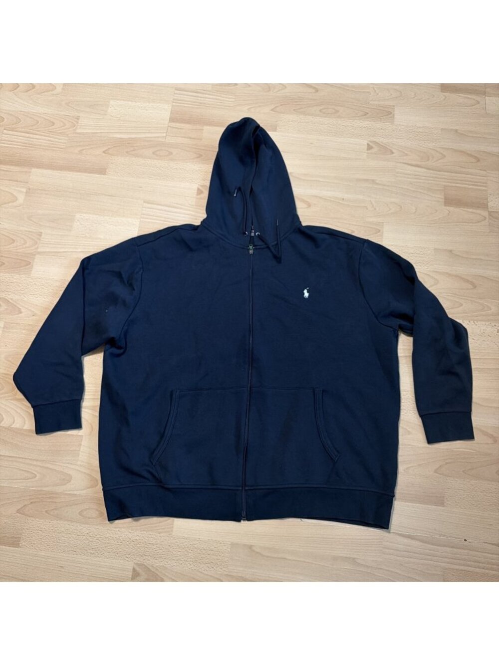 Polo Ralph Lauren Performance Hoodie Mens 3XLB Blue Full Zip Fleece Sweatshirt